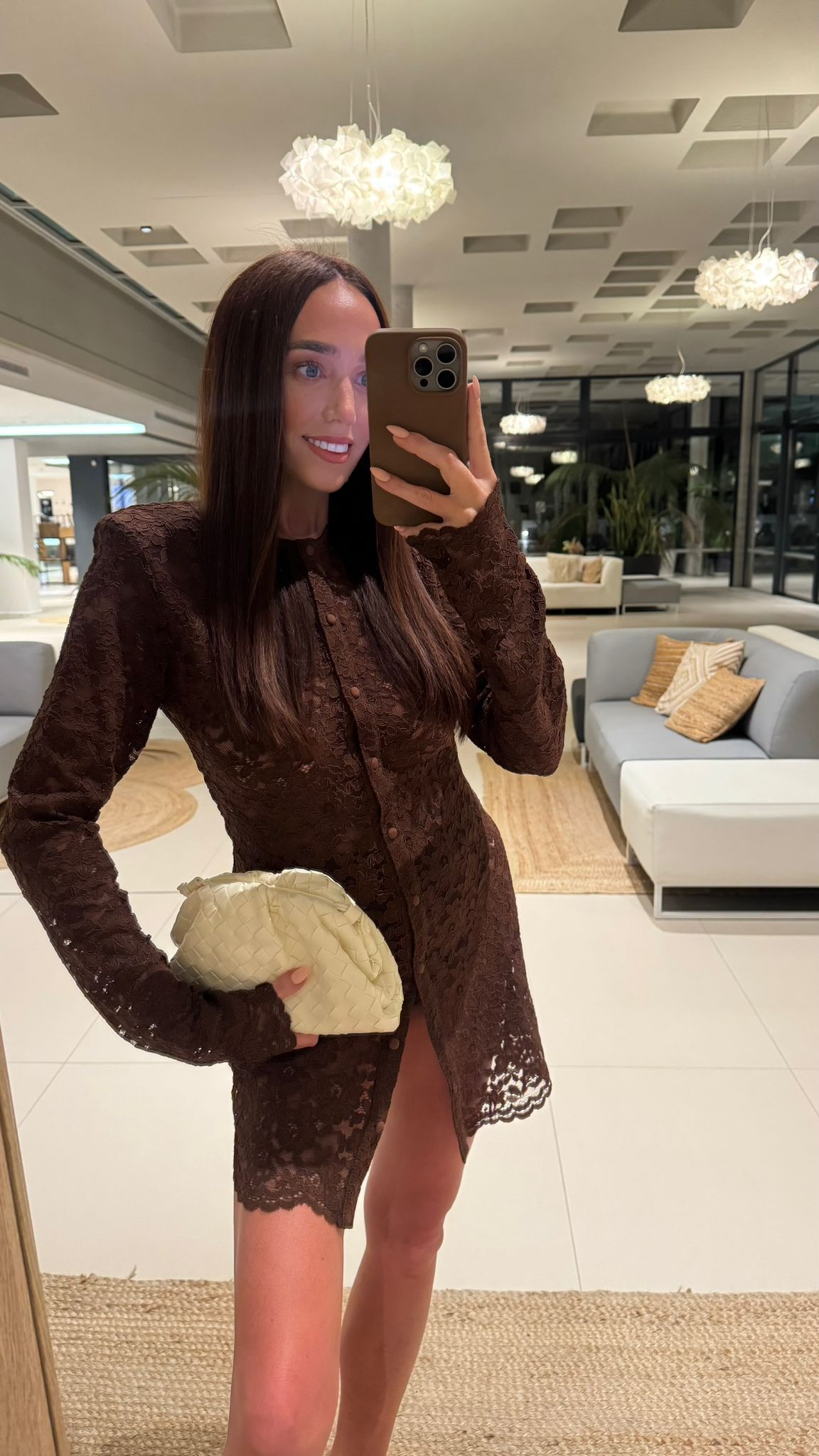 Brown Lace Dress