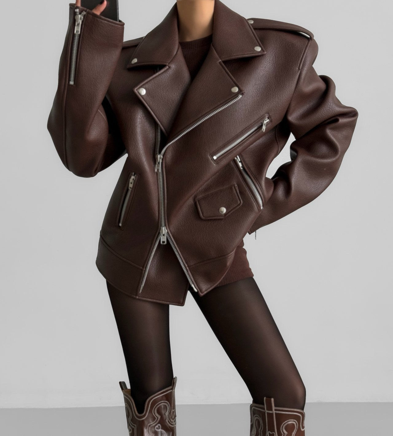 The Leather Jacket, Brown