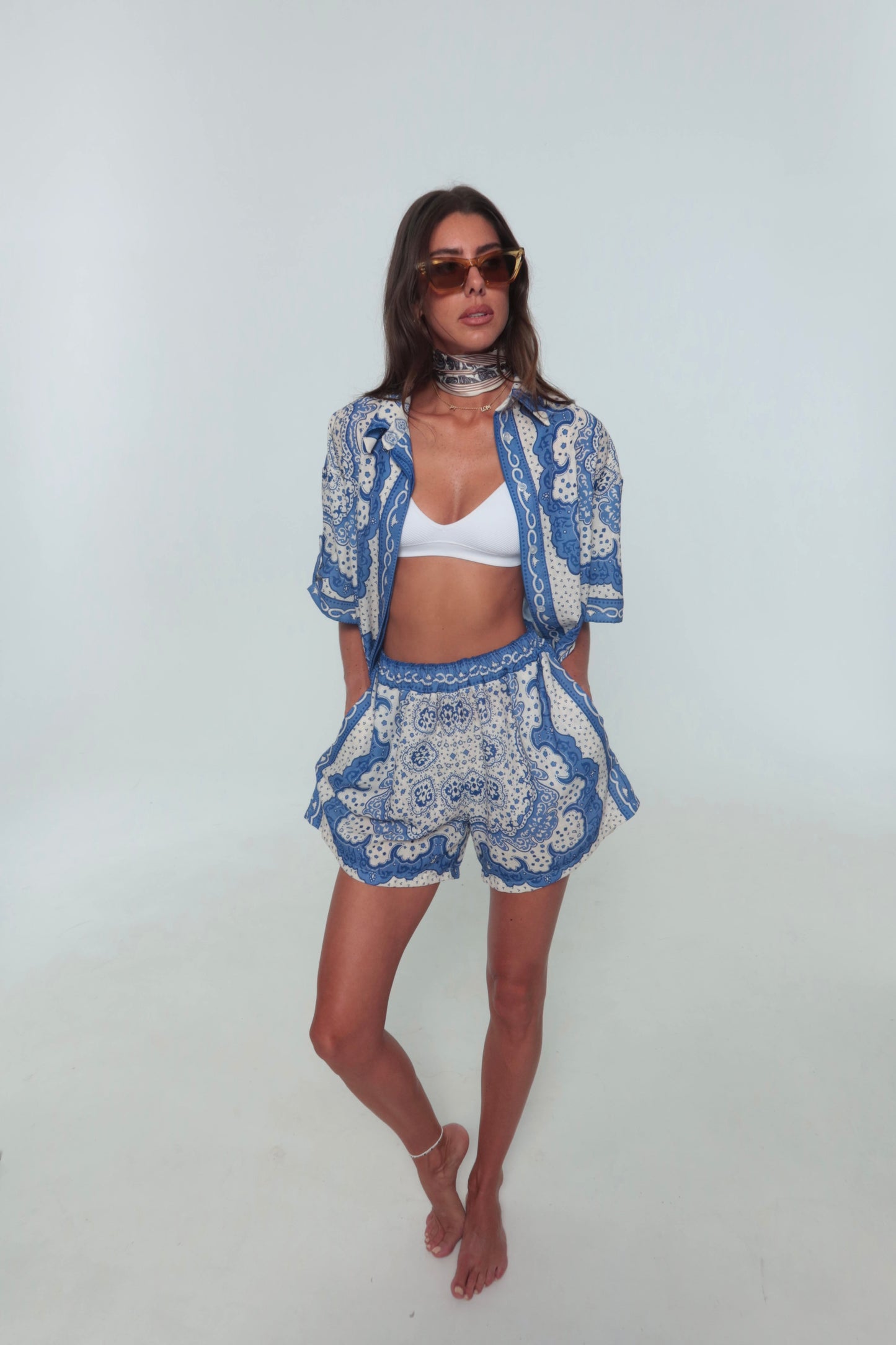 Printed Co-ord Blue