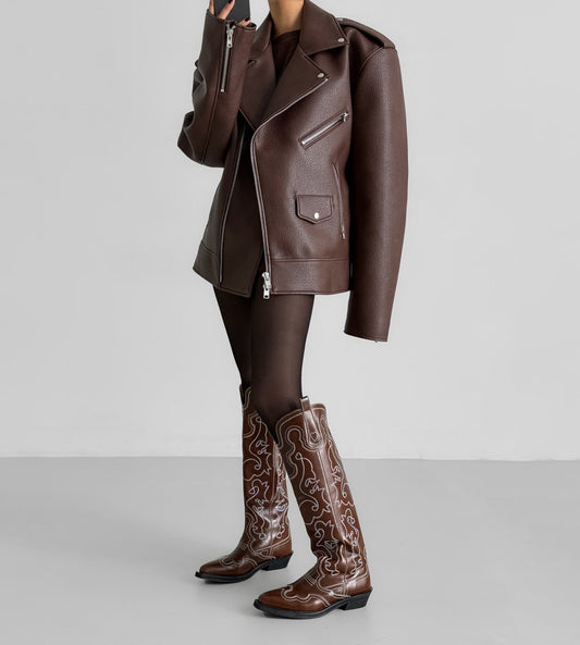 The Leather Jacket, Brown