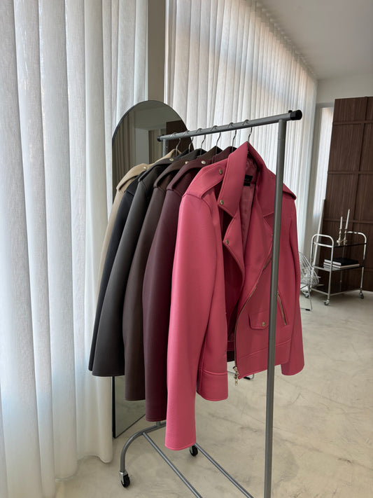 Pink Leather Jacket
