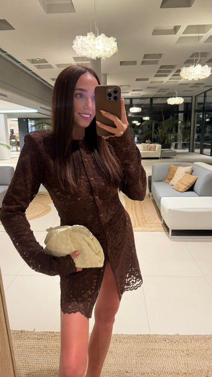 Brown Lace Dress