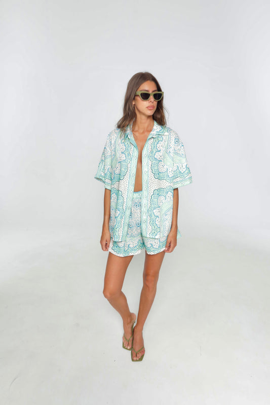Printed Co-ord Aqua