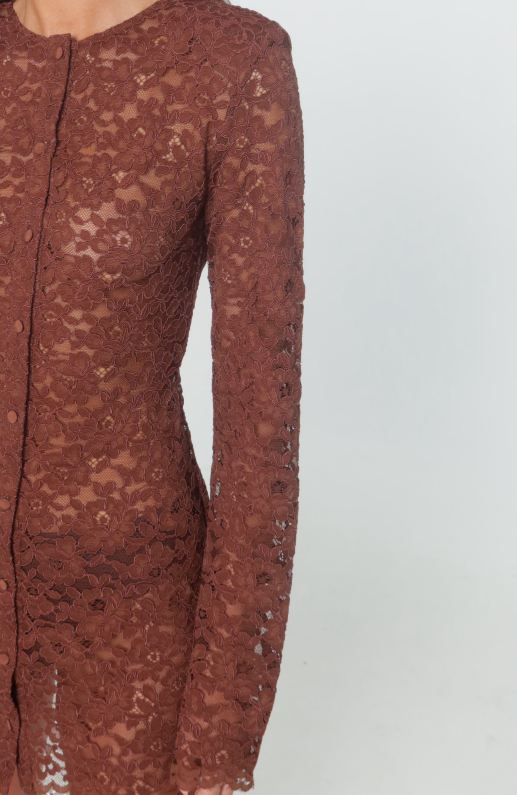 Brown Lace Dress BLK.BLZR Brown Lace Dress BLK.BLZR