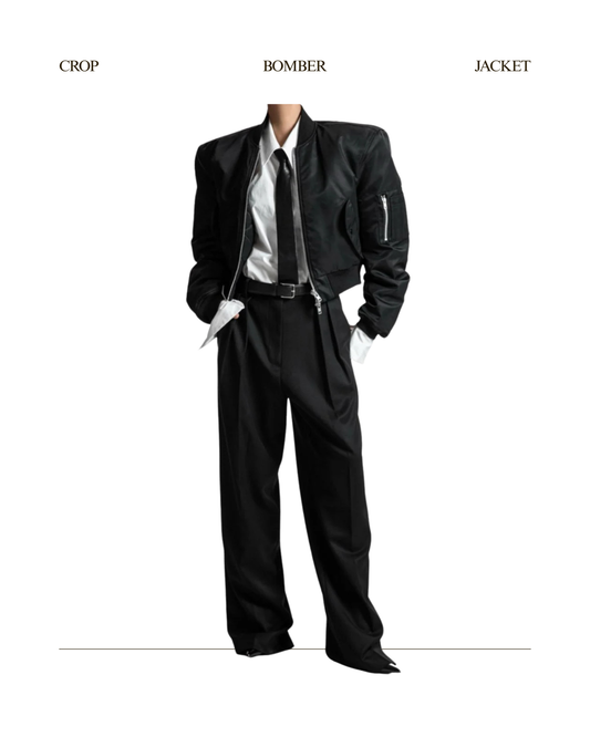 Cropped Bomber Jacket