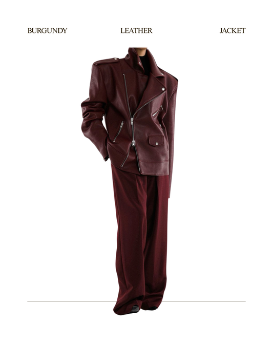 Burgundy Leather Jacket